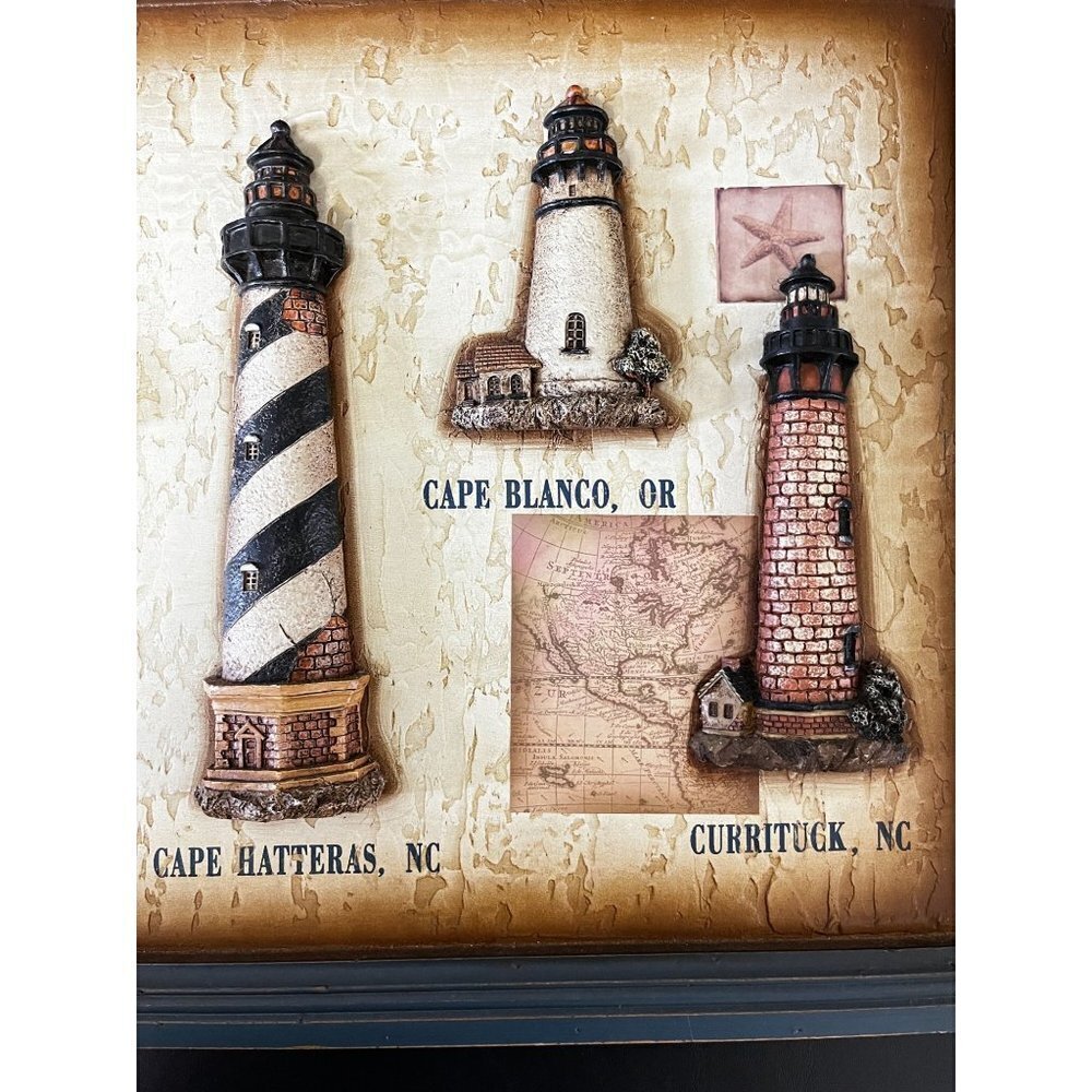 Old Large Wooden Lighthouse 3D Wall Art Plaque - Picture 3 of 11